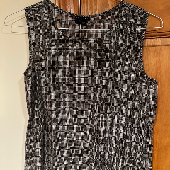 Theory Sleeveless Black White Blouse Size Small / Petite - Picture 1 of 4